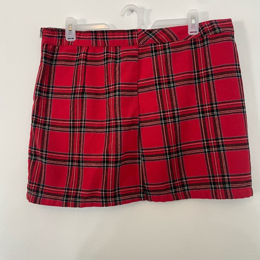 No Boundaries Red Black Mini Pencil Skirt Casual